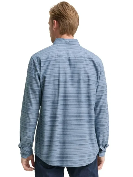 Tom Tailor Kauluspaidat|paita 1047327 38490 Teal blue varied cross stripe