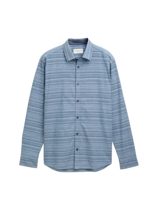 Tom Tailor Kauluspaidat|paita 1047327 38490 Teal blue varied cross stripe