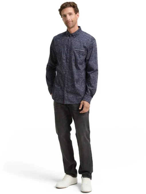 Tom Tailor Kauluspaidat|paita 1047340 38526 Navy irregular small design