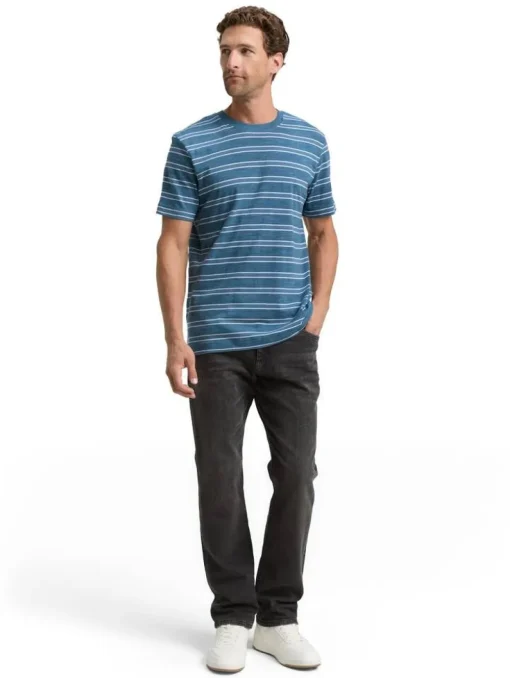 Tom Tailor T-Paidat|t-paita 1047810 38630 Real teal dyed stripe