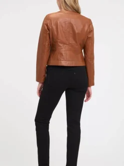 Trendzone Jakut, Bleiserit Ja Farkkutakit|Kevät- Ja Syystakit|nahkatakki 2204-CO COGNAC
