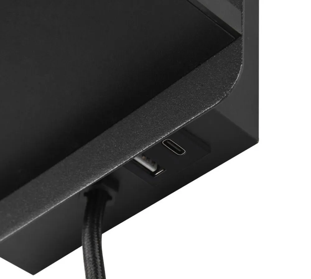 Trio Lighting Sisustusvalaisimet|Comfort seinävalaisin E14 mattamusta latausase
