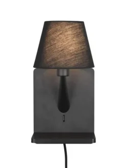 Trio Lighting Sisustusvalaisimet|Comfort seinävalaisin E14 mattamusta latausase