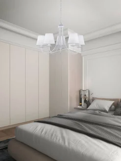 Trio Lighting Sisustusvalaisimet|kattokruunu Cortez 5-os E14 mattavalkoinen
