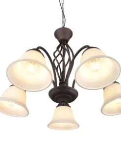 Trio Lighting Sisustusvalaisimet|kattokruunu Rustica 5-os E27 rustiikki