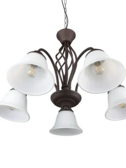 Trio Lighting Sisustusvalaisimet|kattokruunu Rustica 5-os E27 rustiikki