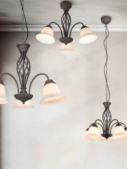 Trio Lighting Sisustusvalaisimet|kattokruunu Rustica 5-os E27 rustiikki