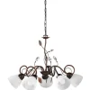 Trio Lighting Sisustusvalaisimet|kattokruunu Traditio 5-os E14 rustiikki