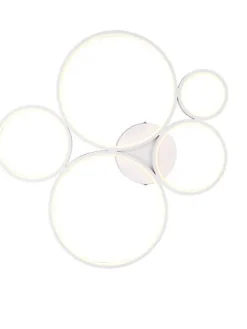 Trio Lighting Sisustusvalaisimet|kattovalaisin Rondo LED 5-os mattavalkoinen