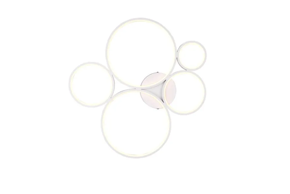 Trio Lighting Sisustusvalaisimet|kattovalaisin Rondo LED 5-os mattavalkoinen