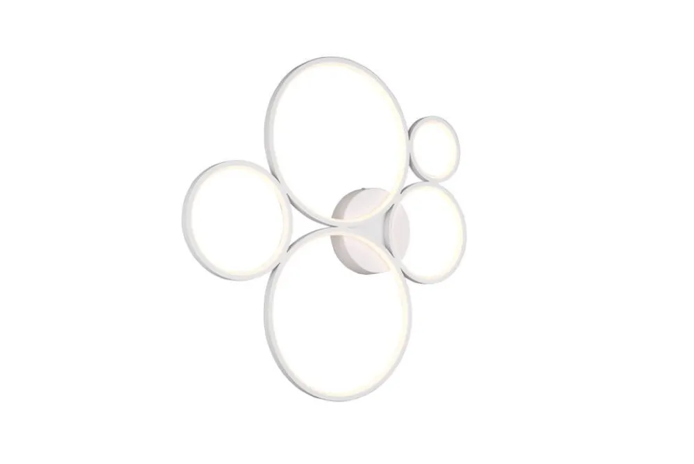 Trio Lighting Sisustusvalaisimet|kattovalaisin Rondo LED 5-os mattavalkoinen