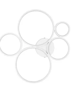 Trio Lighting Sisustusvalaisimet|kattovalaisin Rondo LED 5-os mattavalkoinen