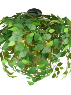 Trio Lighting Sisustusvalaisimet|kattovalaisin Leavy 70 cm 3xE14 vihreä
