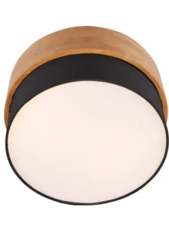 Trio Lighting Sisustusvalaisimet|kattovalaisin Seasons 30 cm E14 musta/puu