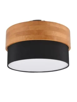 Trio Lighting Sisustusvalaisimet|kattovalaisin Seasons 30 cm E14 musta/puu