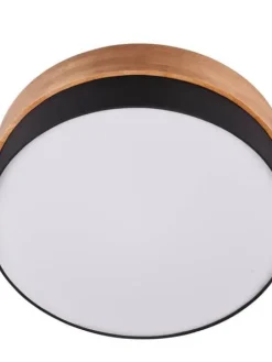 Trio Lighting Sisustusvalaisimet|kattovalaisin Seasons 50 cm E27 musta/puu