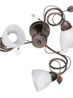 Trio Lighting Sisustusvalaisimet|kattovalaisin Traditio 3-os E14 rustiikki