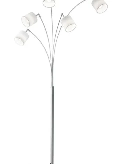 Trio Lighting Sisustusvalaisimet|lattiavalaisin kaari Tommy 5-os E14 harjattu t