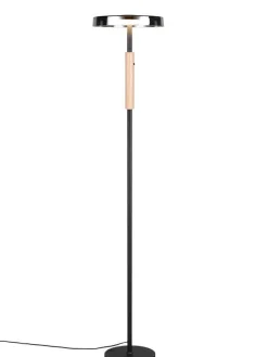 Trio Lighting Sisustusvalaisimet|lattiavalaisin Celeste LED mattamusta/kromattu