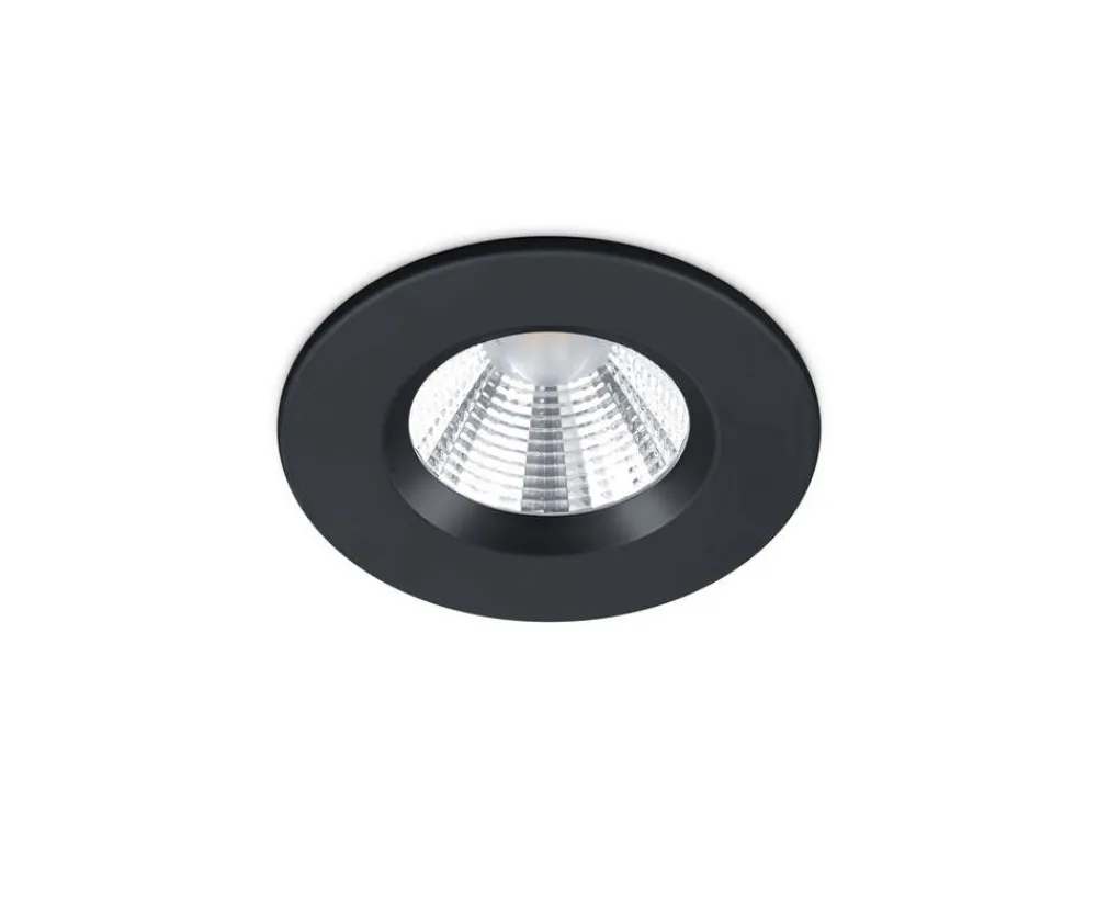 LED alasvalo Zagros IP65 mattamusta pyöreä>Trio Lighting Outlet