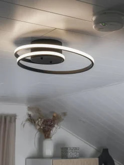 Trio Lighting Sisustusvalaisimet|LED kattovalaisin Zibella mattamusta SCANDI