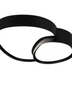 Trio Lighting Sisustusvalaisimet|LED kattovalaisin Rise 43 cm mattamusta