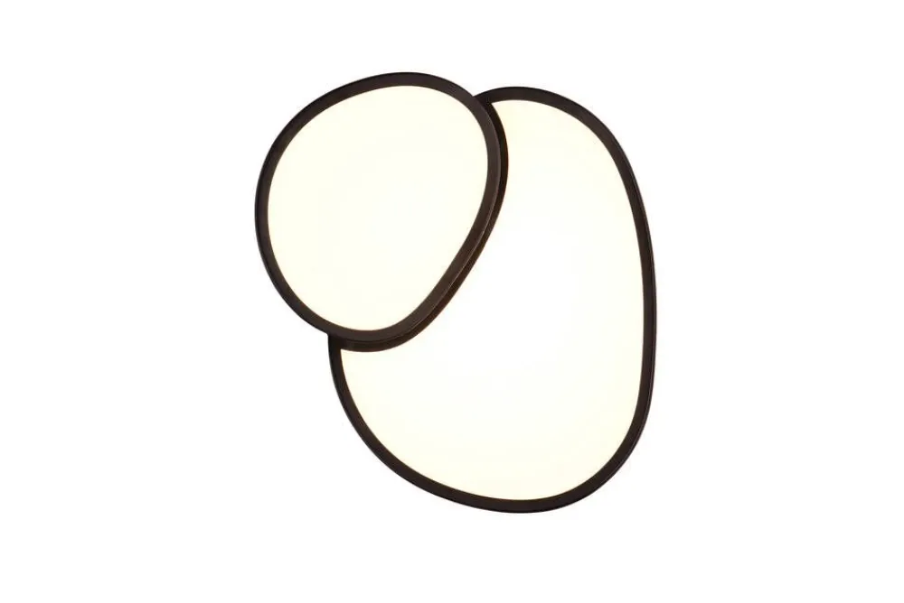 Trio Lighting Sisustusvalaisimet|LED kattovalaisin Rise 43 cm mattamusta