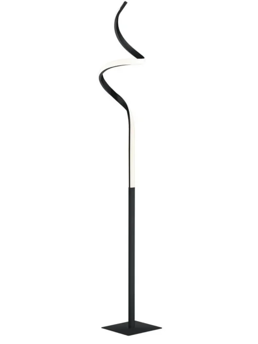Trio Lighting Sisustusvalaisimet|LED lattiavalaisin Course mattamusta