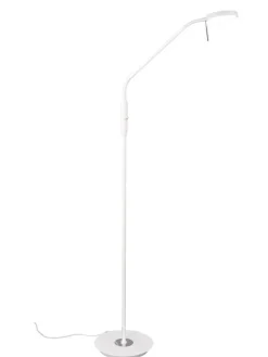 Trio Lighting Sisustusvalaisimet|LED lattiavalaisin Monza mattavalkoinen