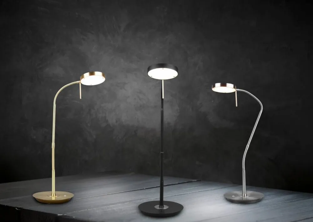 LED pöytävalaisin Monza mattamusta>Trio Lighting