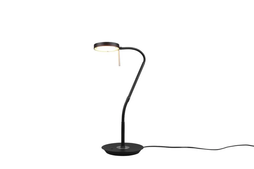 LED pöytävalaisin Monza mattamusta>Trio Lighting