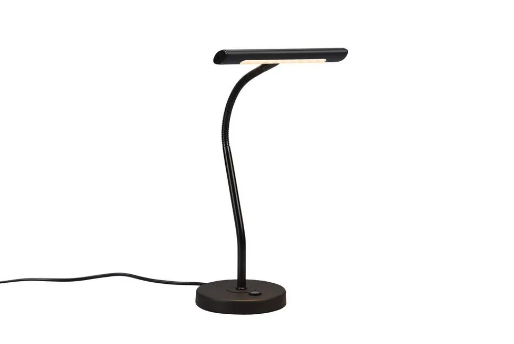 LED pöytävalaisin Curtis mattamusta>Trio Lighting