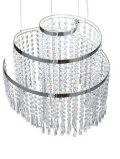 Trio Lighting Sisustusvalaisimet|LED riippuvalaisin Pomp 38 cm kromi/kirkas