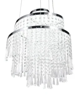 Trio Lighting Sisustusvalaisimet|LED riippuvalaisin Pomp 38 cm kromi/kirkas