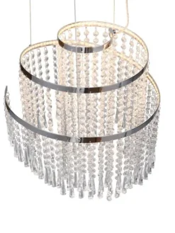 Trio Lighting Sisustusvalaisimet|LED riippuvalaisin Pomp 38 cm kromi/kirkas