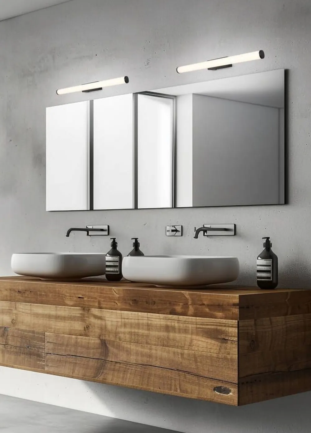 LED seinävalaisin Mattimo H2O 60 cm mattamusta>Trio Lighting Clearance
