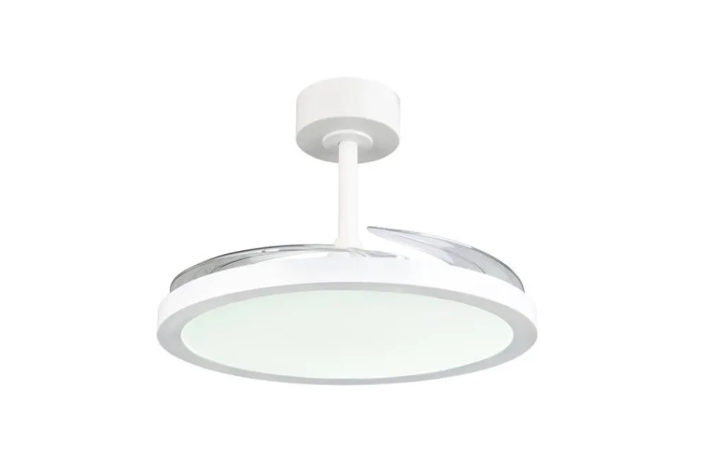 Trio Lighting Sisustusvalaisimet|LED tuuletinkattovalaisin Kasfjord mattavalkoi