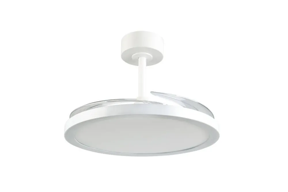 Trio Lighting Sisustusvalaisimet|LED tuuletinkattovalaisin Kasfjord mattavalkoi