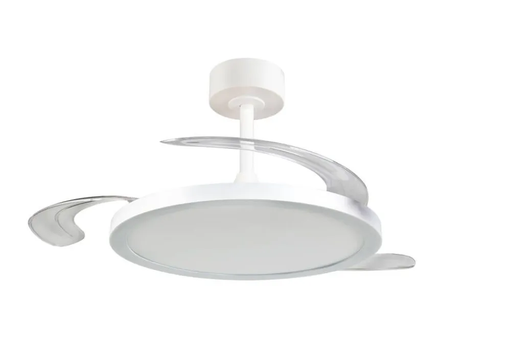 Trio Lighting Sisustusvalaisimet|LED tuuletinkattovalaisin Kasfjord mattavalkoi