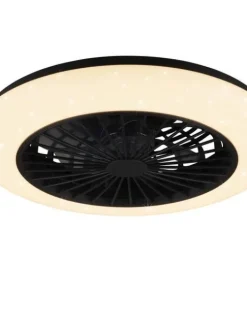 Trio Lighting Sisustusvalaisimet|LED tuuletinkattovalaisin Stralsund mattamusta