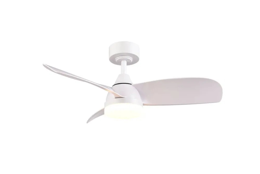 Trio Lighting Sisustusvalaisimet|LED tuuletinkattovalaisin Helsinki mattavalkoi