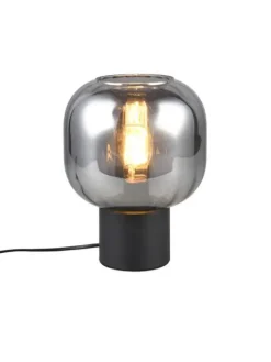Trio Lighting Sisustusvalaisimet|pöytävalaisin Diva E27 mattamusta/kromattu