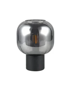 Trio Lighting Sisustusvalaisimet|pöytävalaisin Diva E27 mattamusta/kromattu