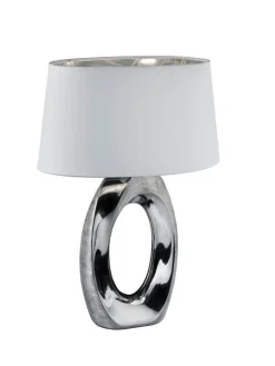 pöytävalaisin Taba 52 cm E27 hopea/valkoinen>Trio Lighting Best