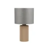 Trio Lighting Sisustusvalaisimet|pöytävalaisin Canio 27 cm E27 puu/harmaa