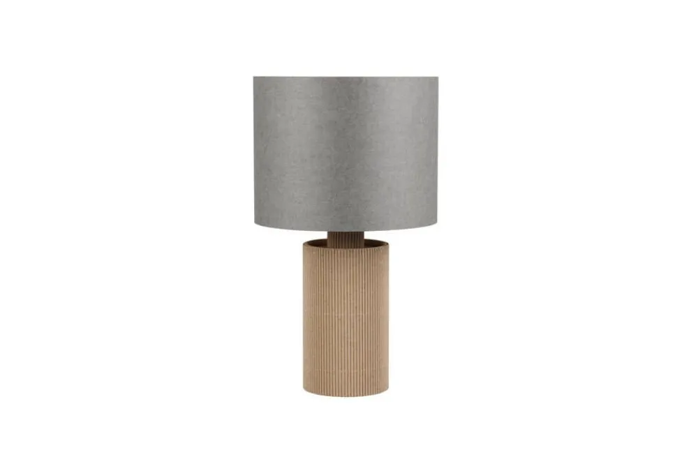 Trio Lighting Sisustusvalaisimet|pöytävalaisin Canio 27 cm E27 puu/harmaa