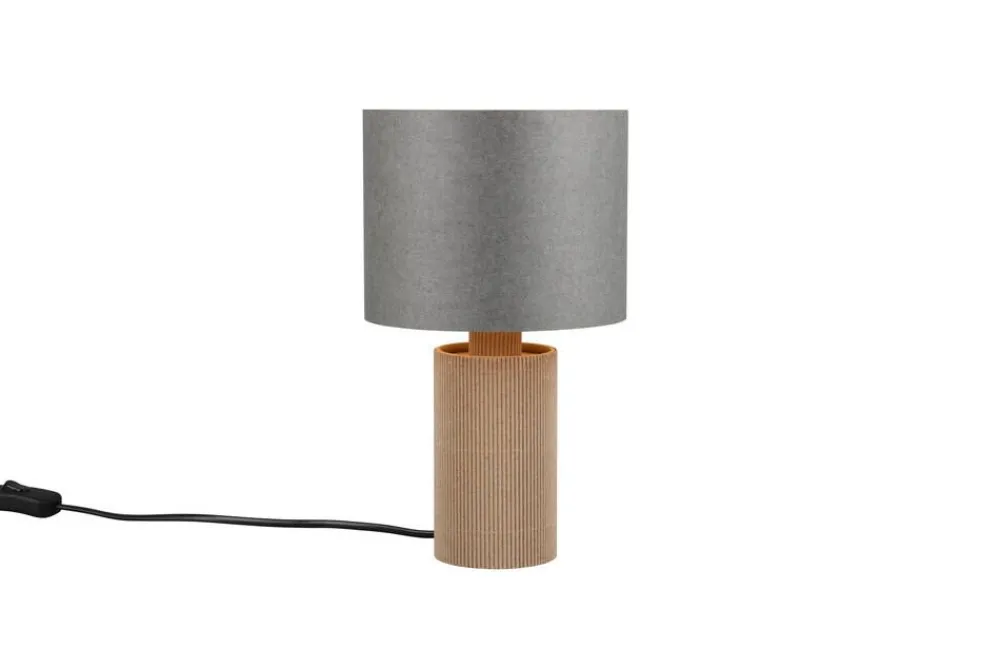Trio Lighting Sisustusvalaisimet|pöytävalaisin Canio 27 cm E27 puu/harmaa