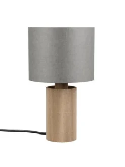 Trio Lighting Sisustusvalaisimet|pöytävalaisin Canio 27 cm E27 puu/harmaa