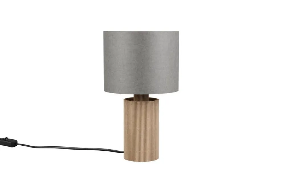 Trio Lighting Sisustusvalaisimet|pöytävalaisin Canio 27 cm E27 puu/harmaa