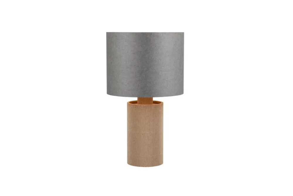 Trio Lighting Sisustusvalaisimet|pöytävalaisin Canio 27 cm E27 puu/harmaa